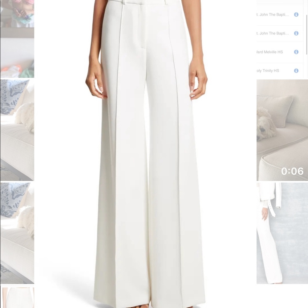White Milly High Rise Hayden Wide Leg Trouser